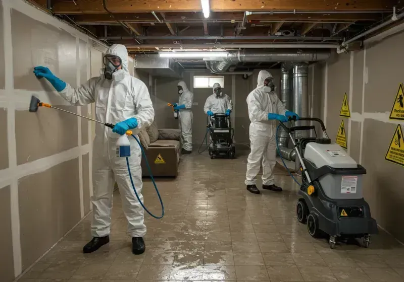 Basement Moisture Removal and Structural Drying process in Mountain View, CA